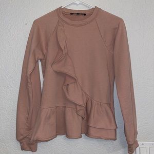 Walter Baker‎ Dusty Rose Ruffle Sweater